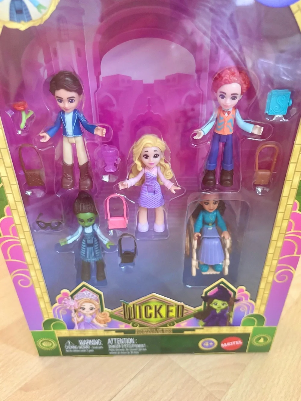 Wicked Students of Shiz 5 Doll Multipack Elphaba Glinda Nessarose Fiyero Boq